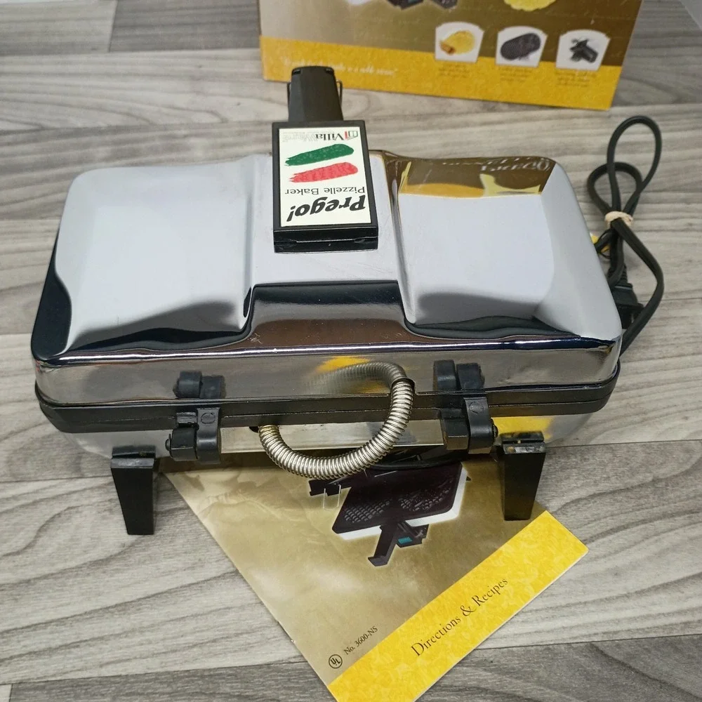 VillaWare Prego Pizzelle Baker Series 2 Maker 3600-NS Italian Cookies